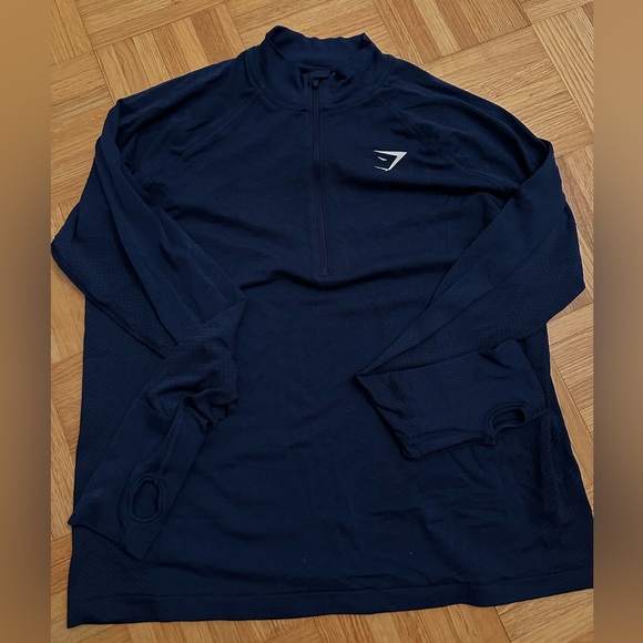 Royal Blue half-zip windbreaker Size S - Picture 1 of 2